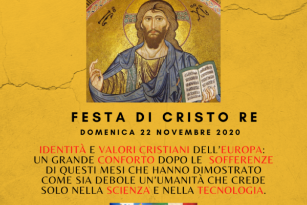 Festa di CRISTO RE – Domenica 22 Novembre 2020