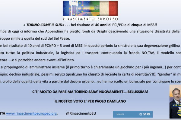 C’E’ MOLTO DA FARE MA TORINO SARA’ NUOVAMENTE….BELLISSIMA!